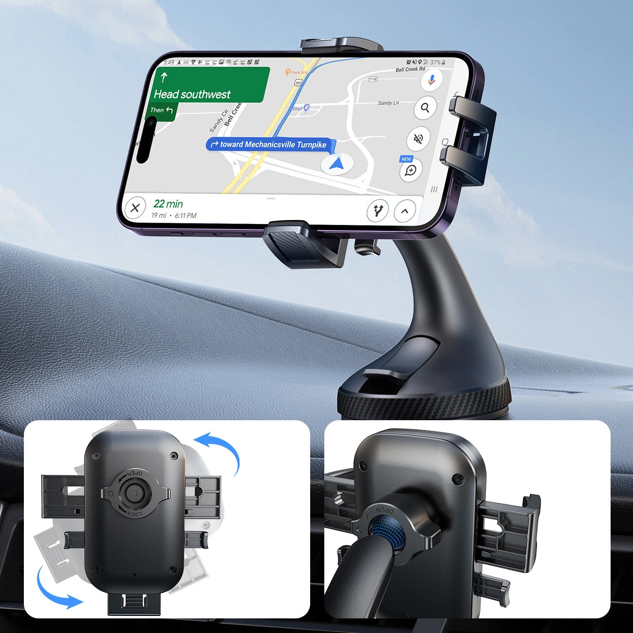 Suport Auto Joyroom JR-OK6 Dash, 4.7inch - 6.8inch, Negru