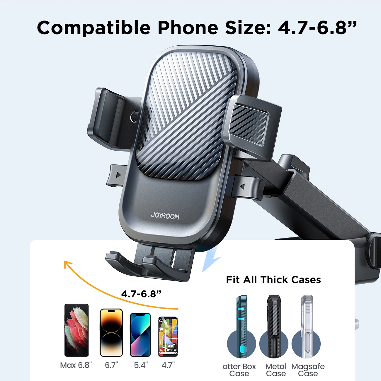 Suport Auto Joyroom JR-OK6 Dash 2, 4.7inch - 6.8inch, Negru