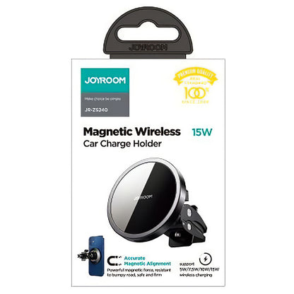 Incarcator Auto Wireless Joyroom JR-ZS240 Air Vent, 15W, 1.67A, Negru