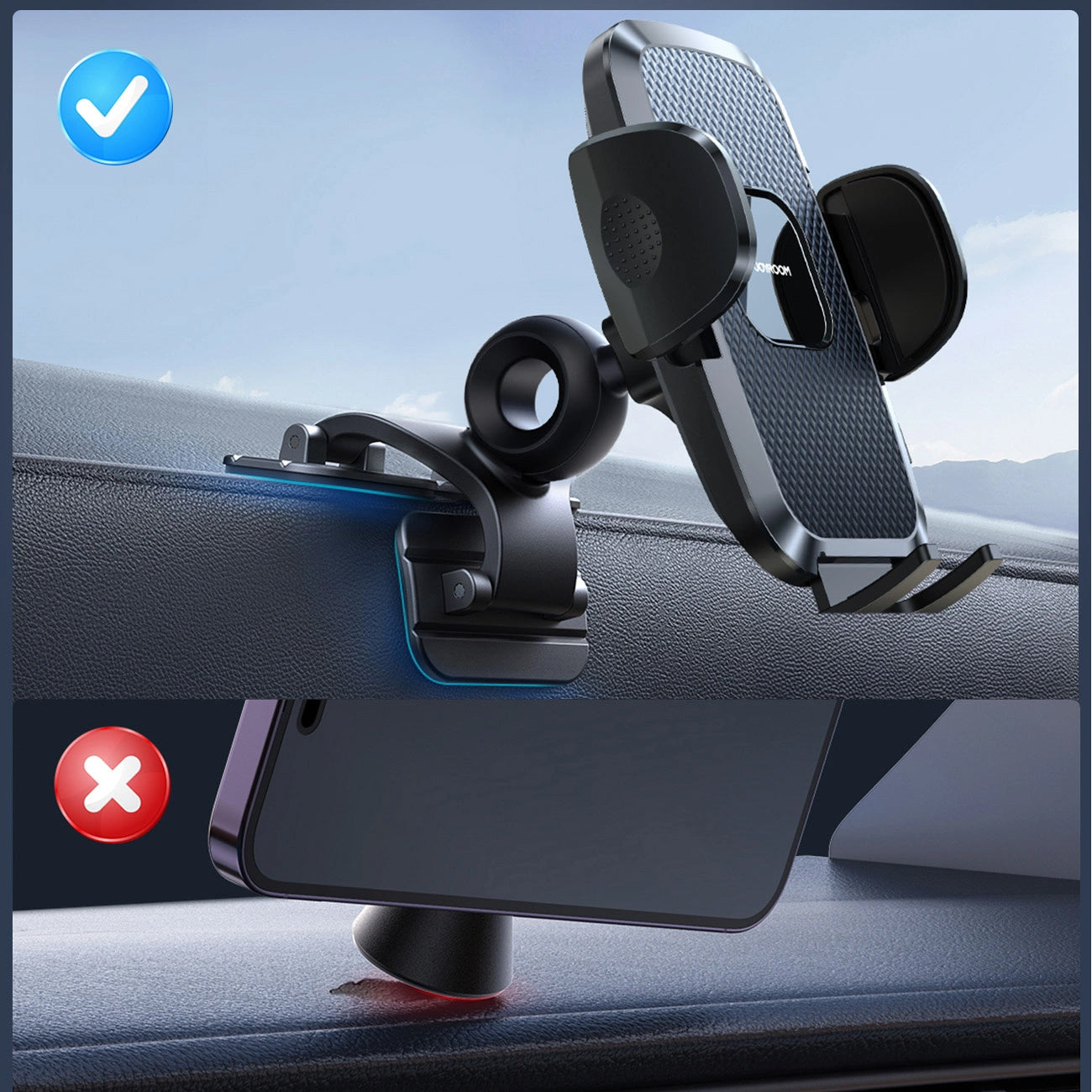 Suport Auto Joyroom JR-ZS259-3 Dash, 4.7inch - 6.9inch, Negru