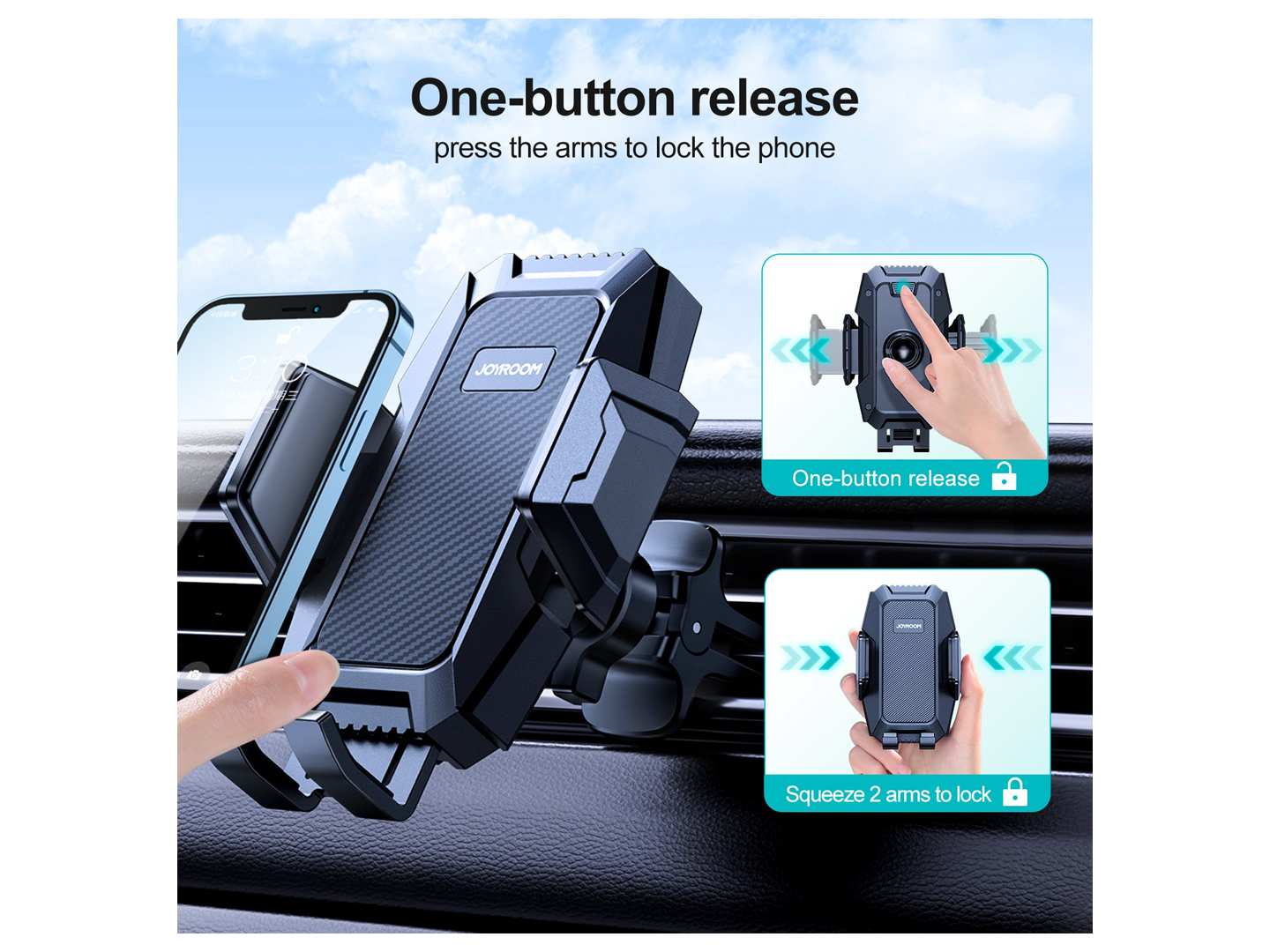 Suport Auto Joyroom JR-ZS285, 4.5inch - 6.5inch, Negru