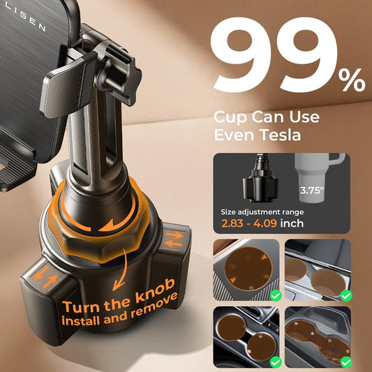 Suport Auto Lisen pentru Telefon / Tableta, 4.5inch - 12.9inch, Negru YL0223070048