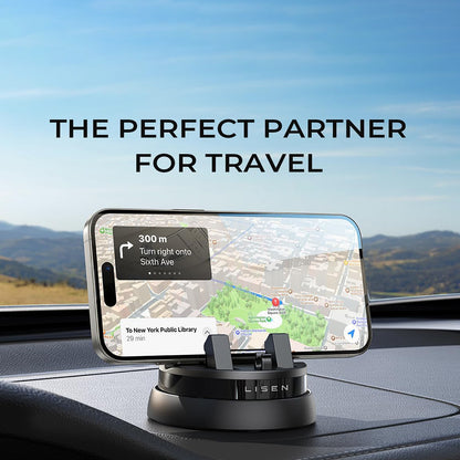 Suport Auto Lisen pentru Telefon / Tableta cu grosime 6mm - 13mm, Negru YL0224060015