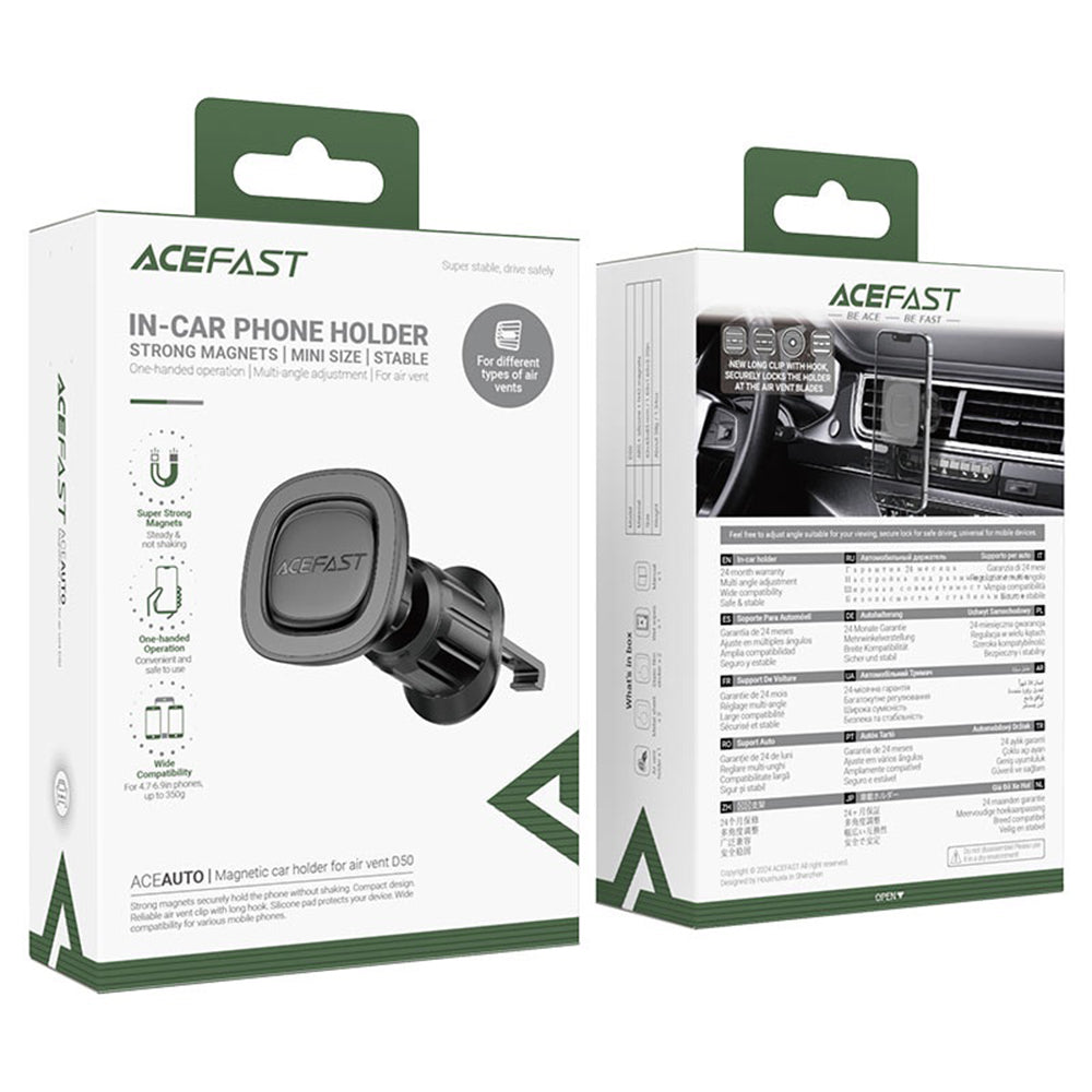 Suport Auto Magnetic Acefast D50, Universal, Negru