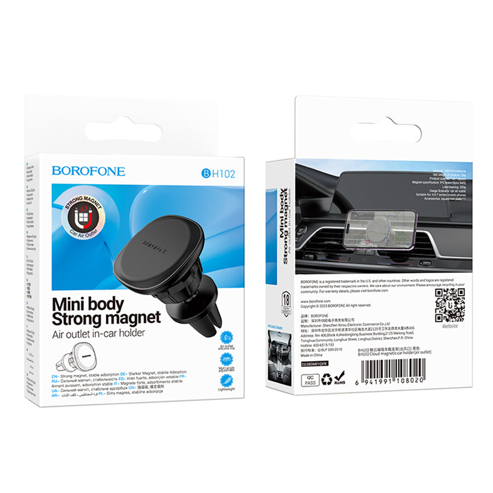 Suport Auto Magnetic Borofone BH102 Cloud, 4.5inch - 7inch, Negru