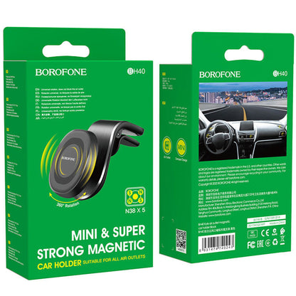 Suport Auto Magnetic Borofone BH40 Kyle, Universal, Negru
