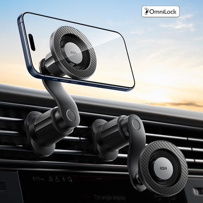 Suport Auto Magnetic ESR OmniLock Vent, Universal, Negru
