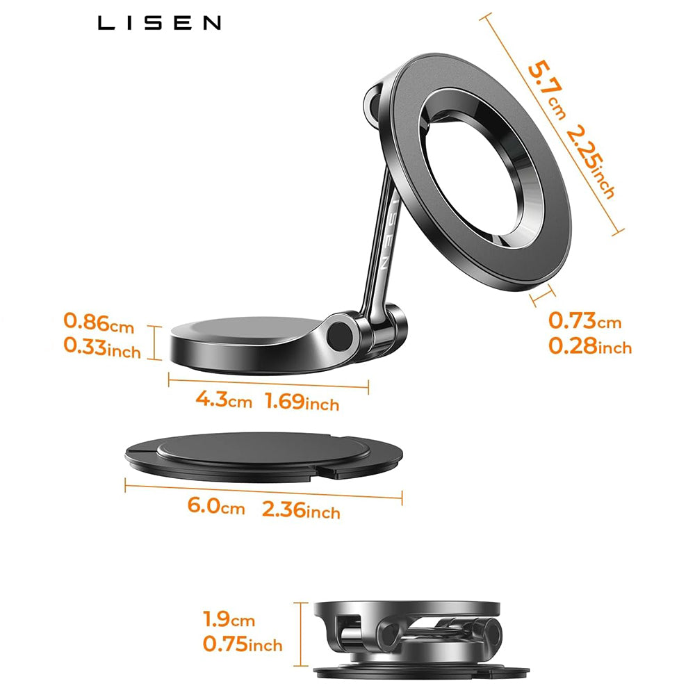Suport Auto Magnetic Lisen, Universal, Negru YL0223080002