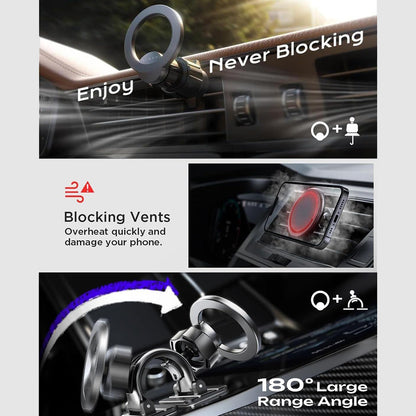 Suport Auto Magnetic Lisen, Universal, Negru YL0223110033