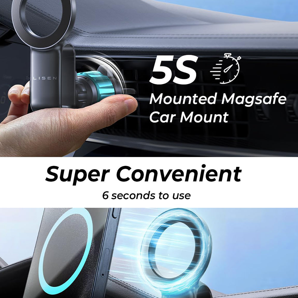 Suport Auto Magnetic Lisen, Universal, Negru YL0224050012