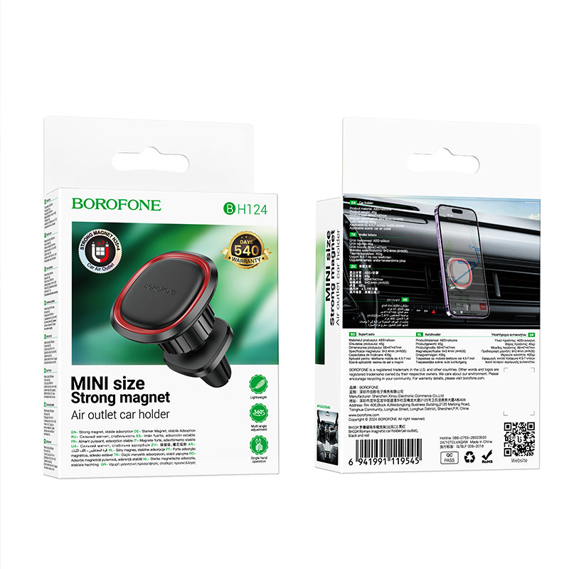 Suport Auto Magnetic Borofone BH124 Roman, Universal, Negru
