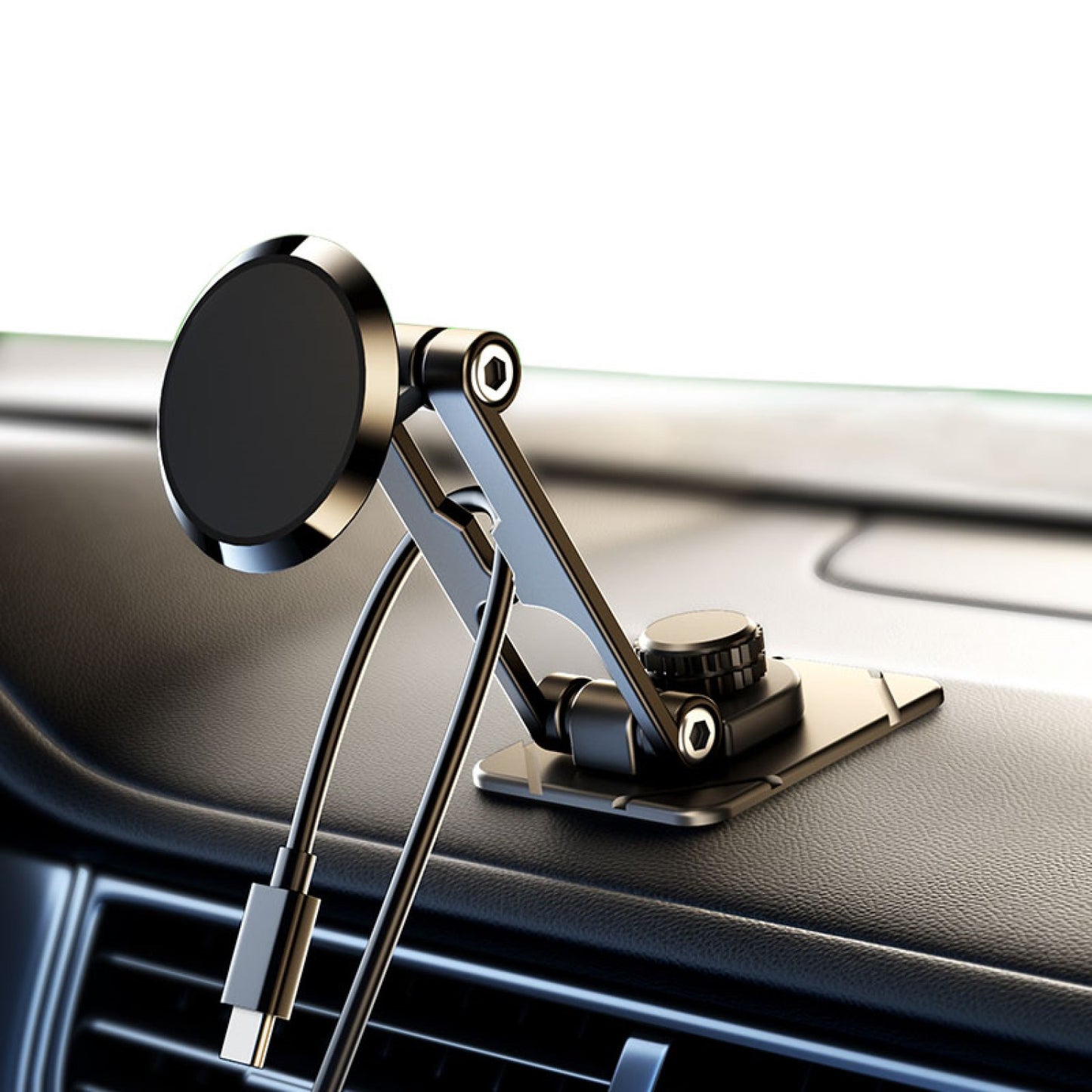 Suport Auto Magnetic Setty Qualo, Universal, Negru