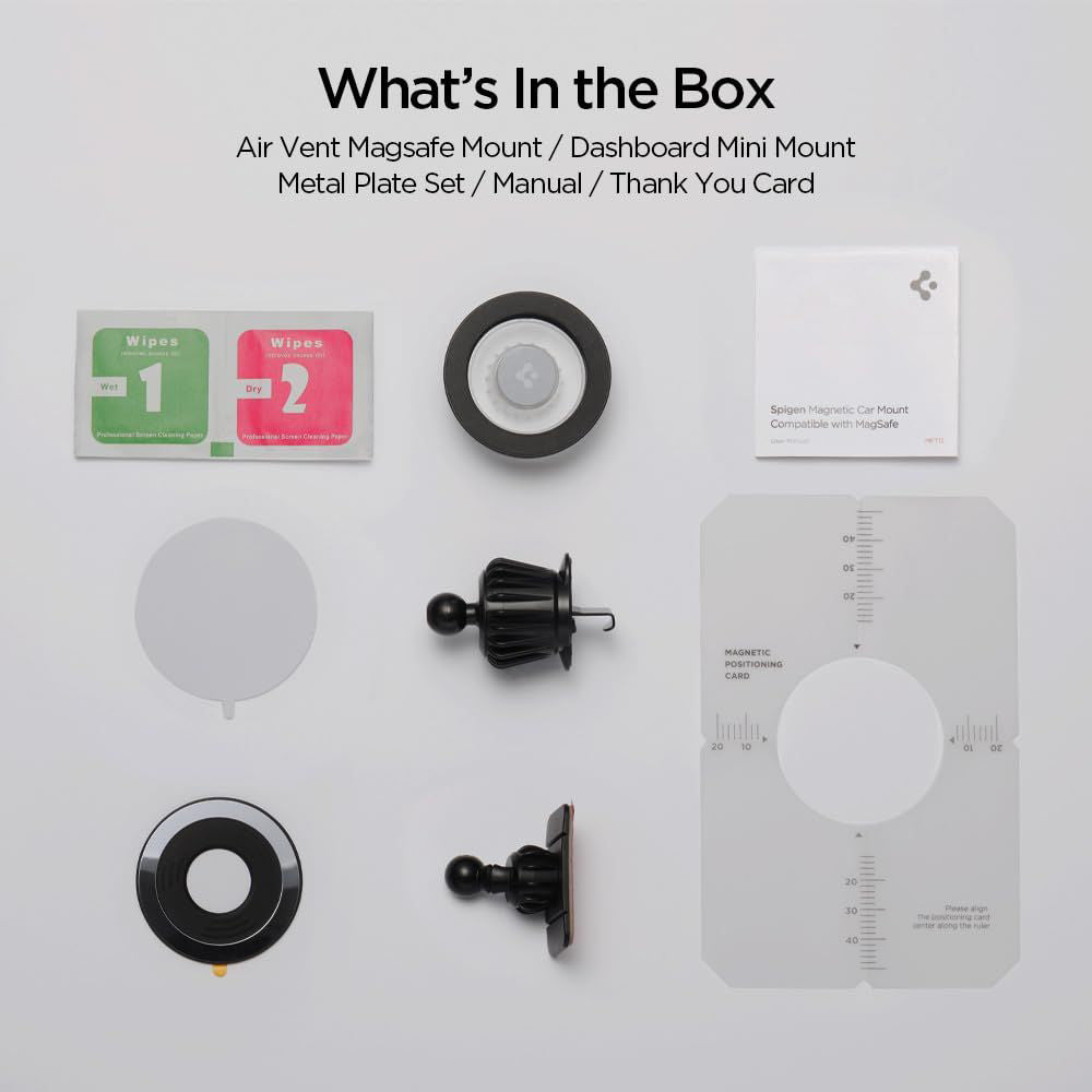 Suport Auto Magnetic Spigen MFT13, Universal, Argintiu