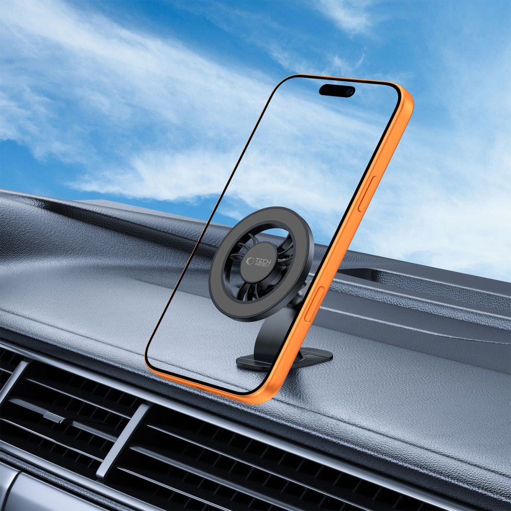 Suport Auto Magnetic Tech-Protect N56 2in1 II, Universal, Negru