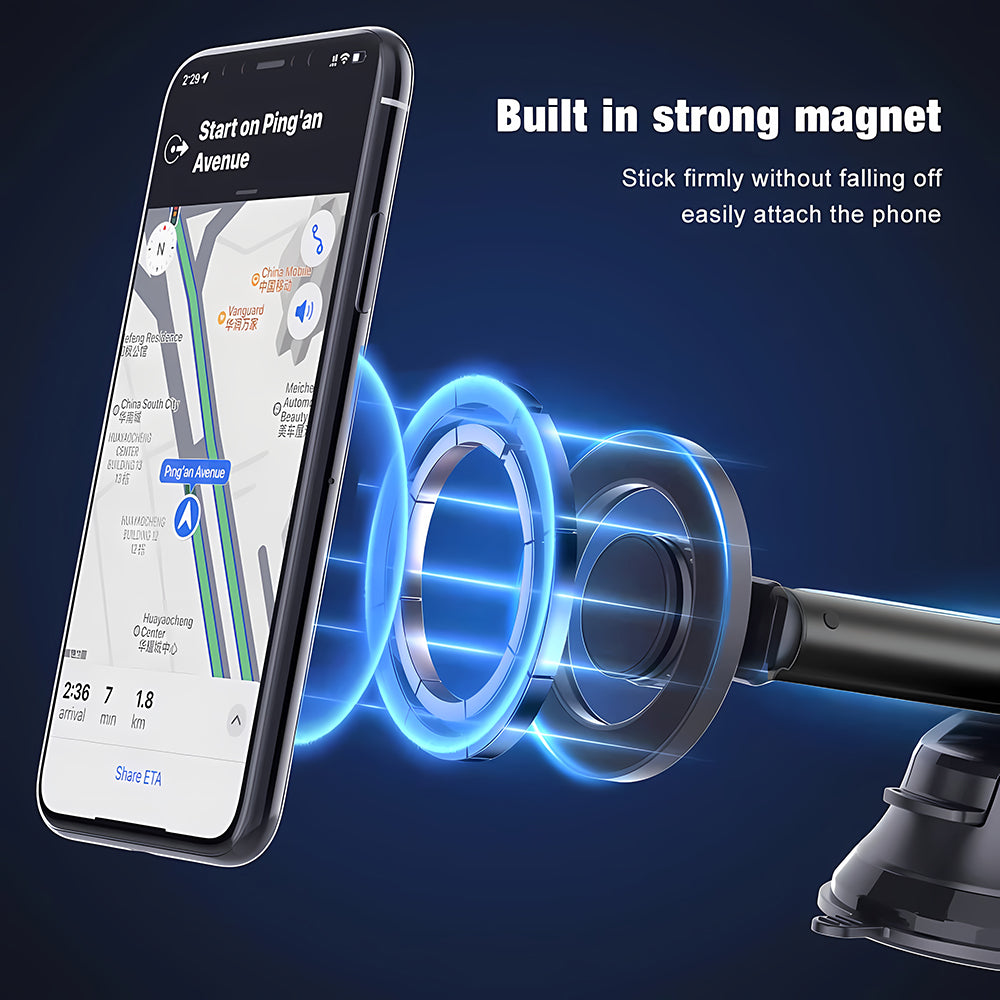 Suport Auto Magnetic Techsuit S12, Universal, Negru