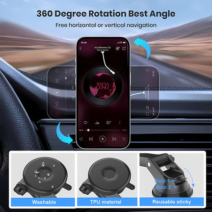 Suport Auto Magnetic Techsuit S12, Universal, Negru