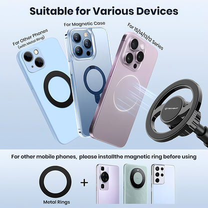 Suport Auto Magnetic Techsuit S12, Universal, Negru