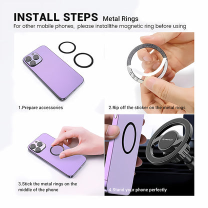 Suport Auto Magnetic Techsuit S12, Universal, Negru