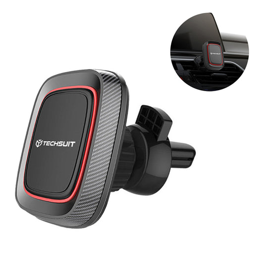 Suport Auto Magnetic Techsuit S5, Universal, Negru Rosu