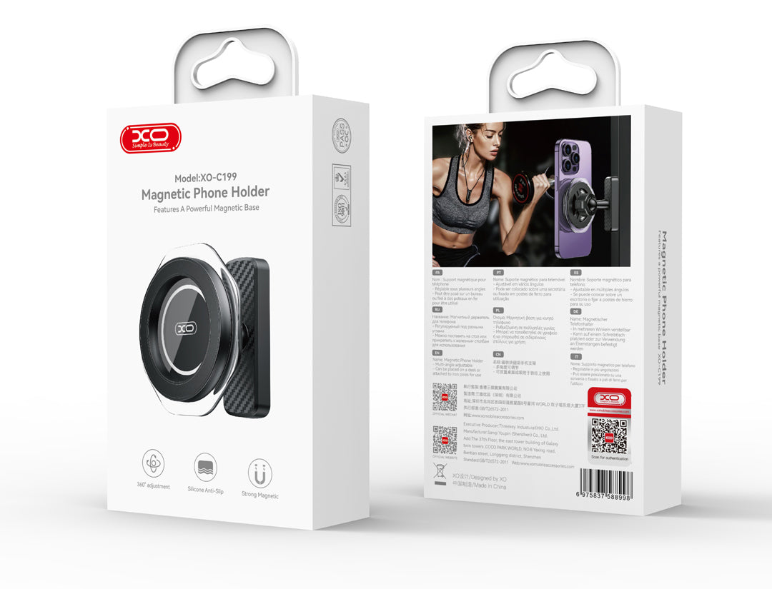 Suport Auto Magnetic XO Design C199, Universal, Negru