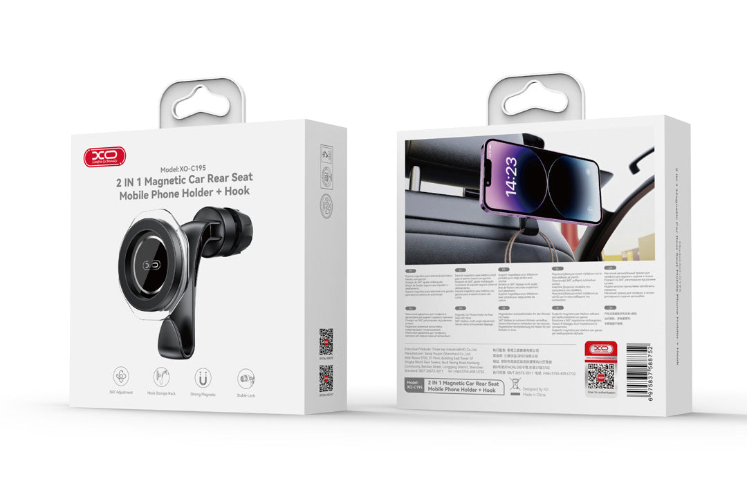 Suport Auto Magnetic XO Design C195, Universal, Negru