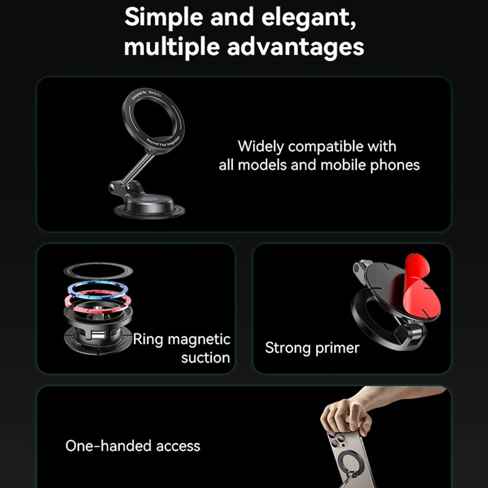 Suport Auto Magnetic Yesido C218, Universal, Negru