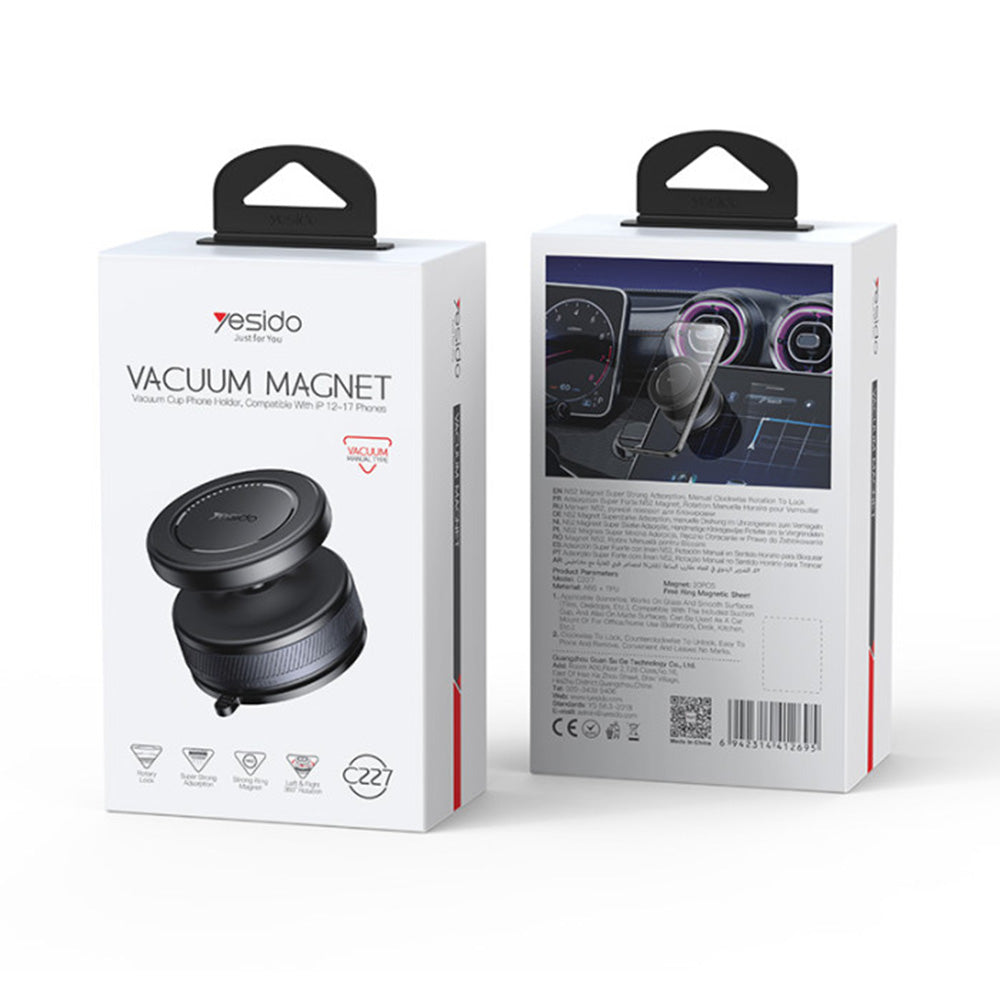 Suport Auto Magnetic Yesido C227, Universal, Negru