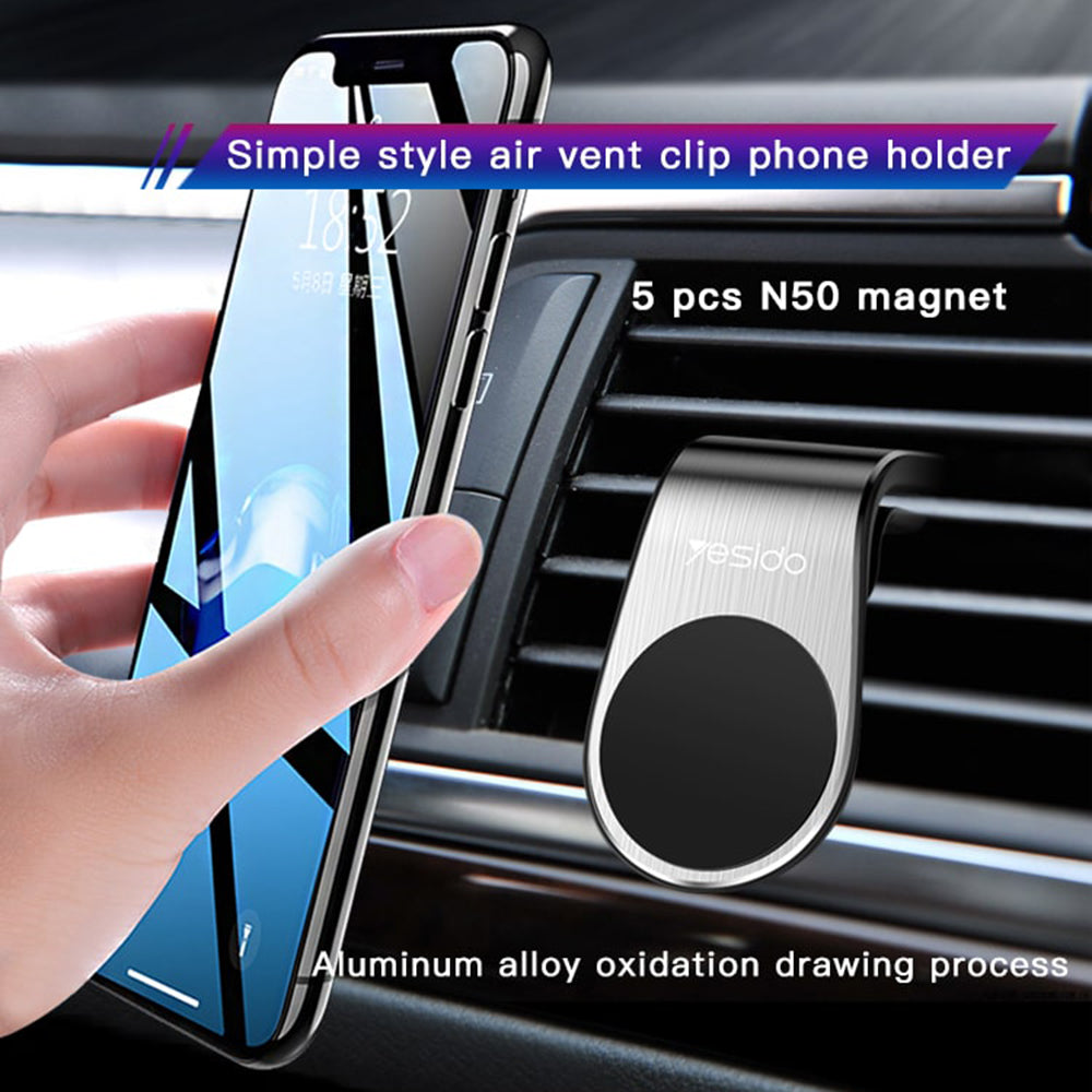 Suport Auto Magnetic Yesido C64, Universal, Negru