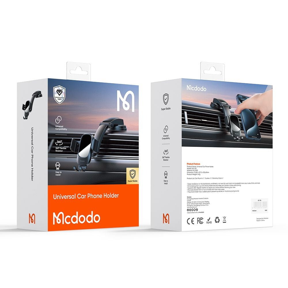Suport Auto McDodo CM-7220, 4.7inch - 6.7inch, Negru