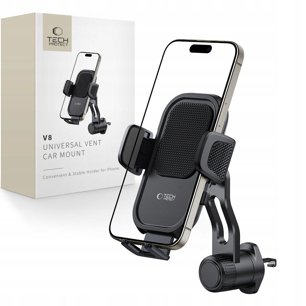Suport Auto Tech-Protect V8 Rotary Vent, Universal, Negru