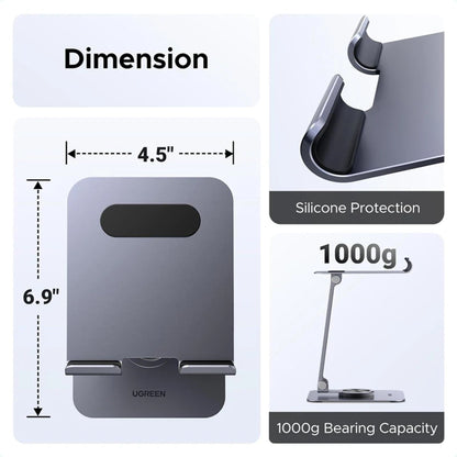 Suport Birou UGREEN LP894 (45860) pentru Telefon / Tableta, 4inch - 13inch, Gri