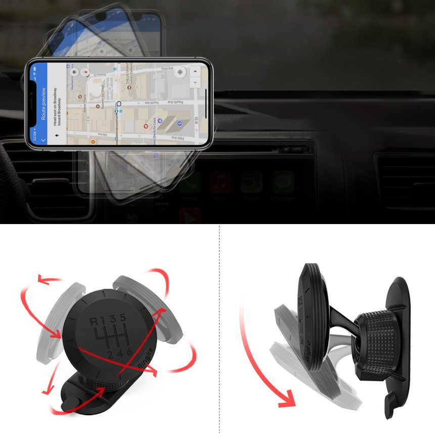 Suport Auto Magnetic Ringke Gear, Universal, Negru