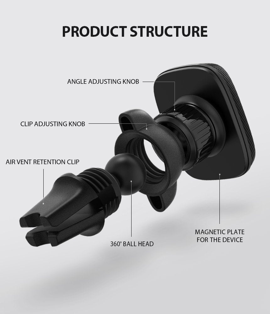 Suport Auto Magnetic Ringke Power Clip, Universal, Negru