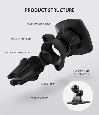 Suport Auto Magnetic Ringke Power Clip, Universal, Negru