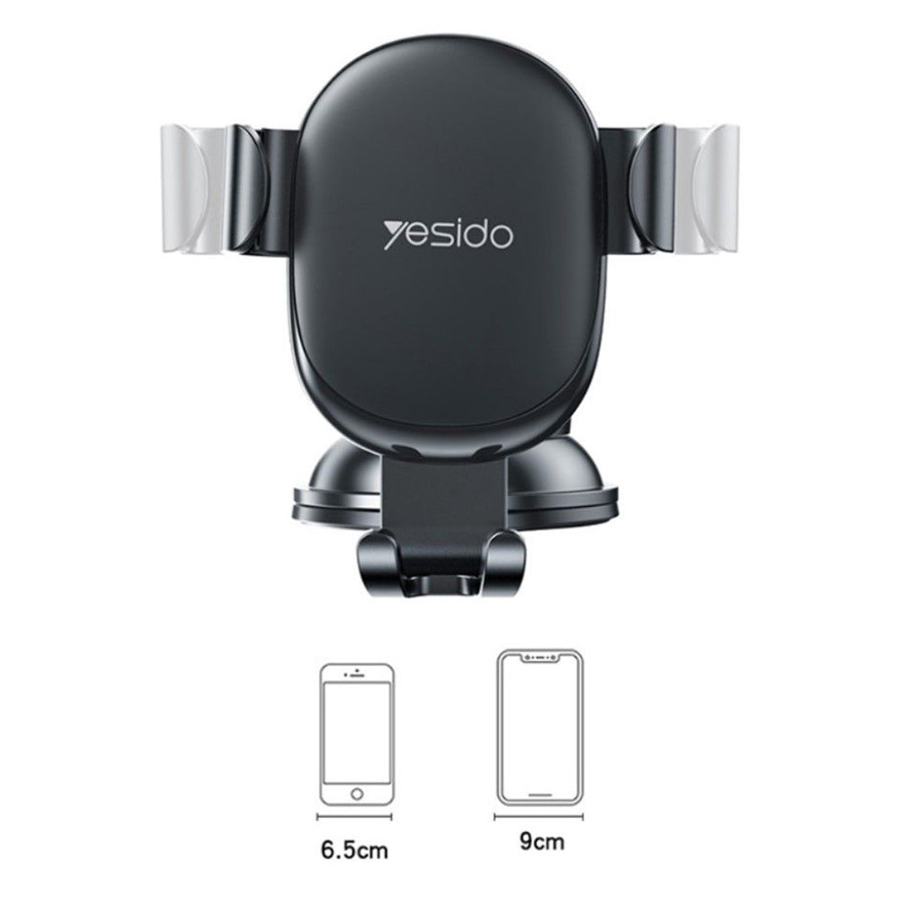 Suport Auto Yesido C120, 4inch - 6.5inch, Negru