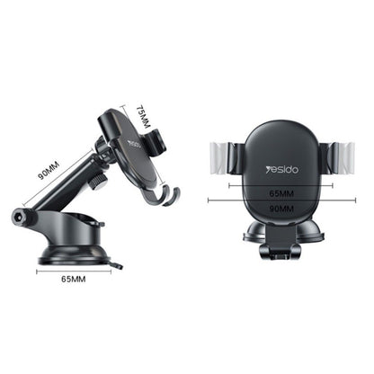 Suport Auto Yesido C120, 4inch - 6.5inch, Negru