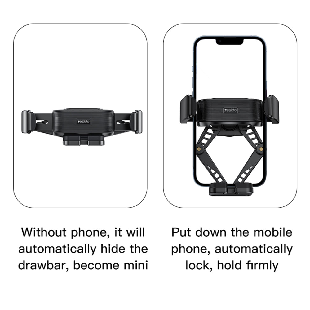 Suport Auto Yesido C166, 4.7inch - 7inch, Negru