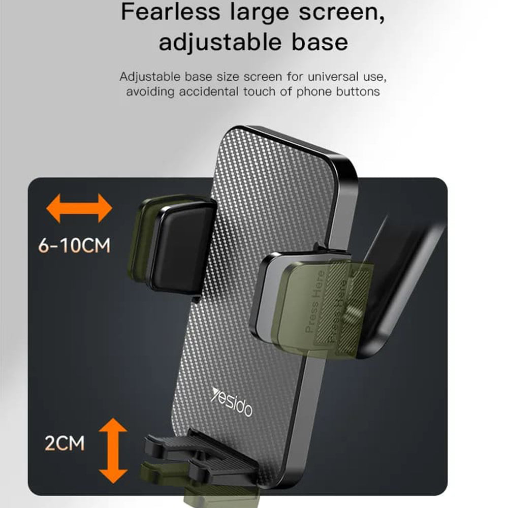 Suport Auto Yesido C172, 4inch - 7inch, Negru