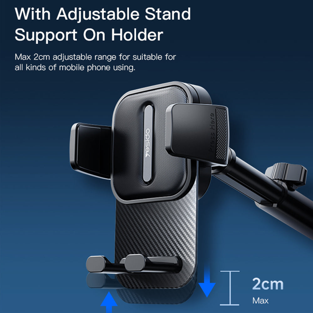 Suport Auto Yesido C174, 4inch - 6.7inch, Negru