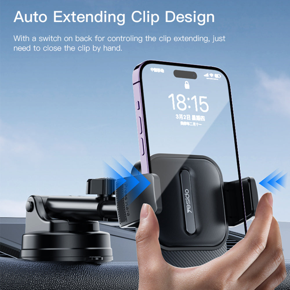 Suport Auto Yesido C174, 4inch - 6.7inch, Negru