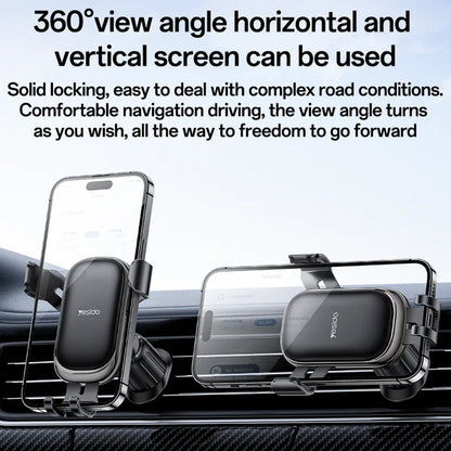 Suport Auto Yesido C247, 4.7inch - 7.2inch, Negru