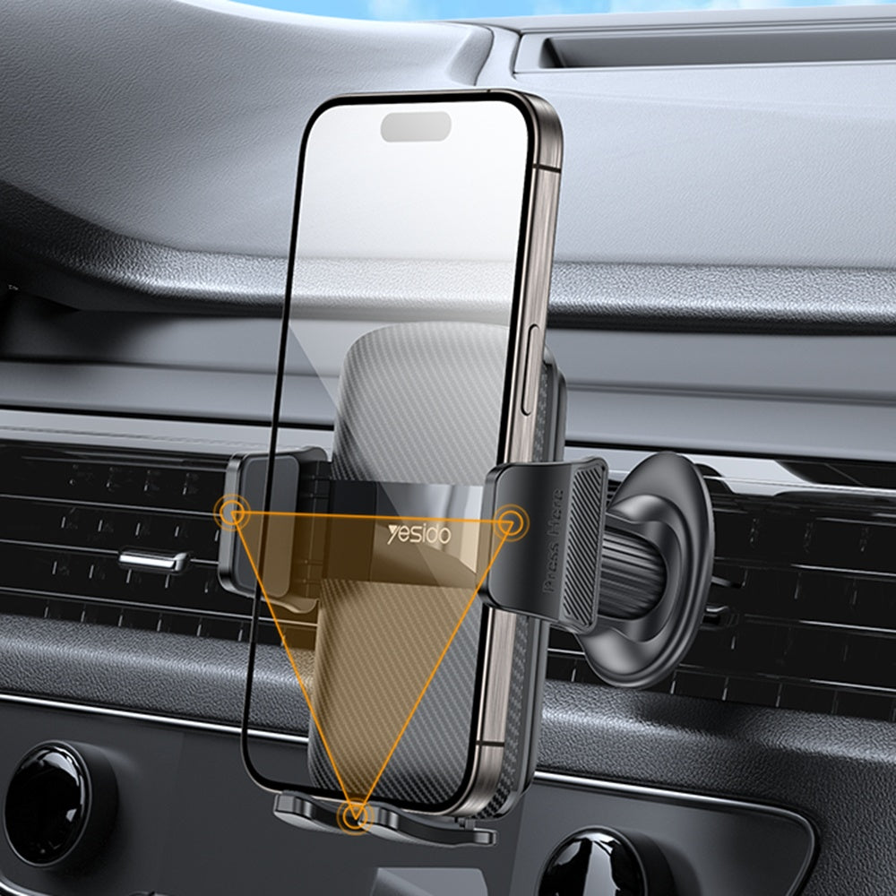 Suport Auto Yesido C251, 4.8inch - 7.2inch, Negru