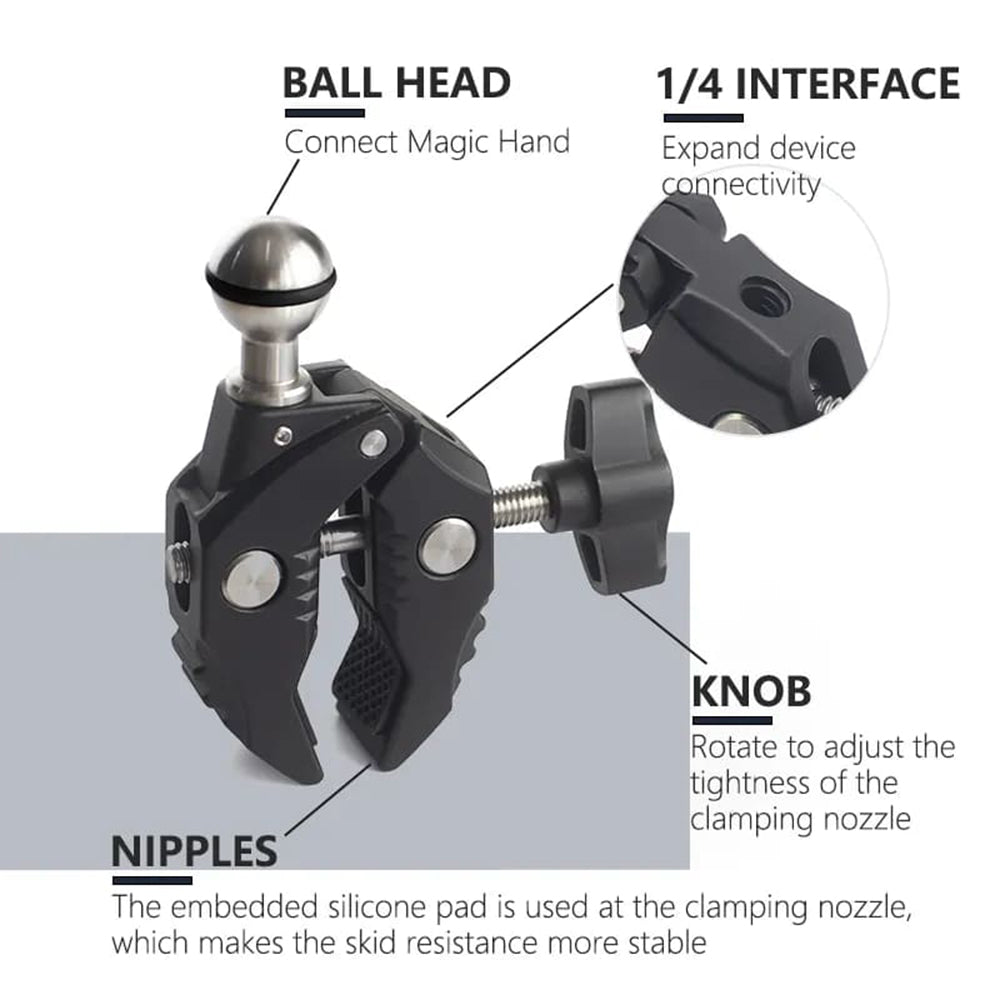 Suport Bicicleta Camera Sport Techsuit JX-006 pentru GoPro, Negru