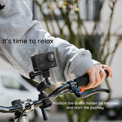 Suport Bicicleta Camera Sport Techsuit JX-008 pentru GoPro, Gri