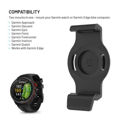 Suport Bicicleta Fixed pentru Garmin Watch 22mm / Edge Computer, Negru