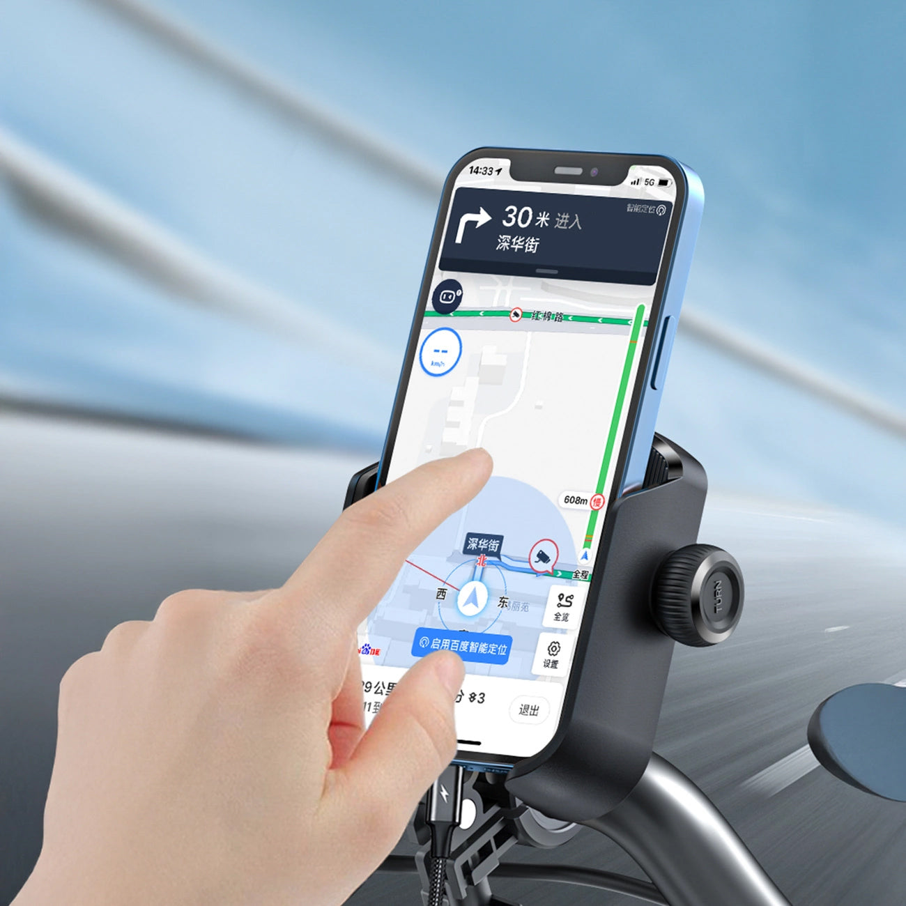 Suport Bicicleta Joyroom JR-ZS431, 4.7inch - 7inch, Negru