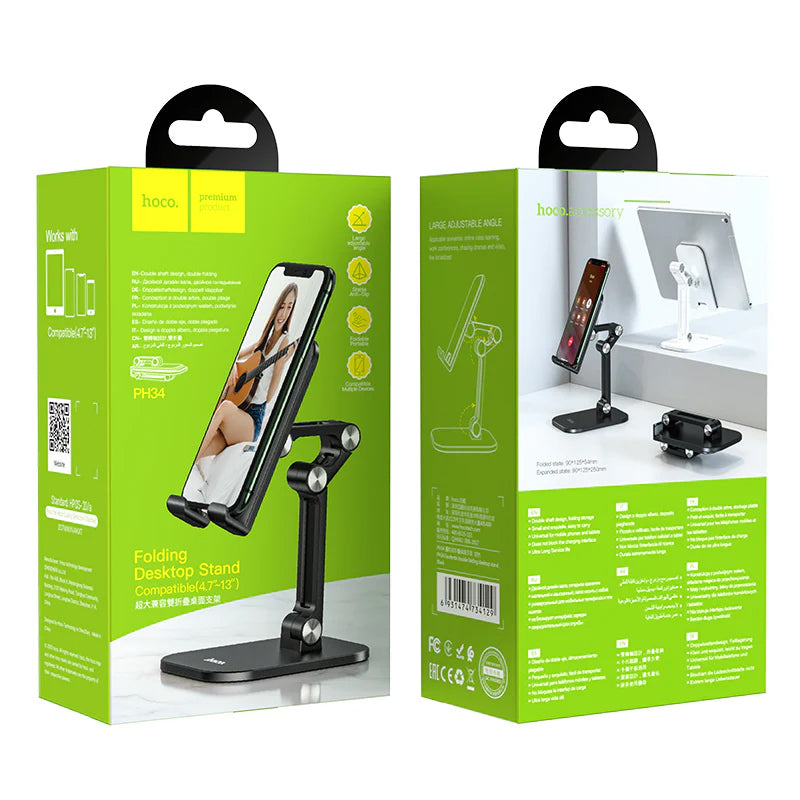 Suport Birou HOCO Excelente PH34 pentru Telefon / Tableta, 4.7inch - 13inch, Negru