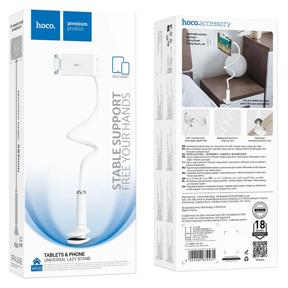 Suport Birou HOCO HD10, Universal, Alb