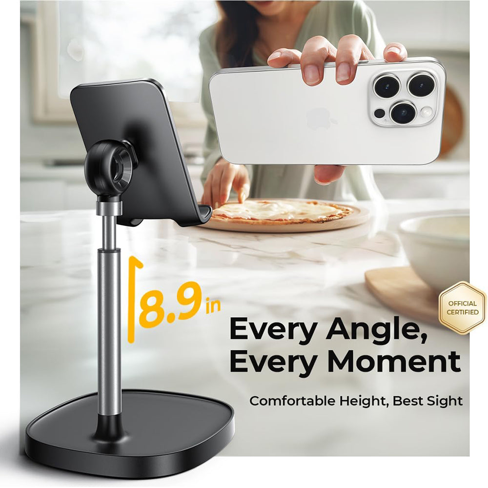 Suport Birou Lisen Mechanical pentru Telefon / Tableta, 4inch - 10inch, Negru YL0421030004