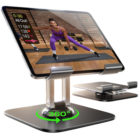 Suport Birou Lisen Q18 pentru Telefon / Tableta, 4.7inch - 12.9inch, Negru YL0423120002